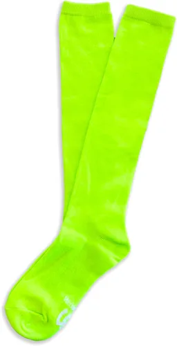 Vista 2 de NEON NATION Calcetines altos hasta la rodilla de color sólido sin rayas