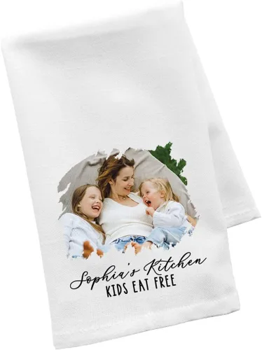 Vista 21 de Andaz Press Toalla de Cocina Personalizada, Toalla de Té de Saco de Harina, La Mejor Mamá de Todos los Tiempos Nombres Personalizados de Niños