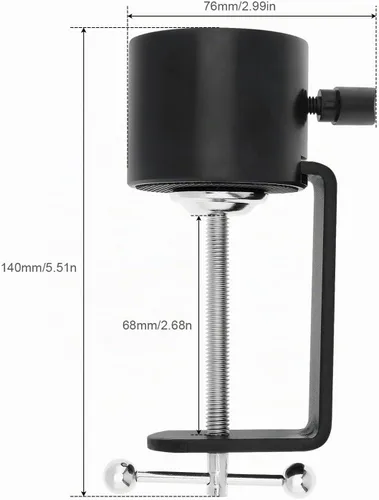 Vista 9 de Abrazadera de mesa de soporte de micrófono para brazo de tijera de brazo
