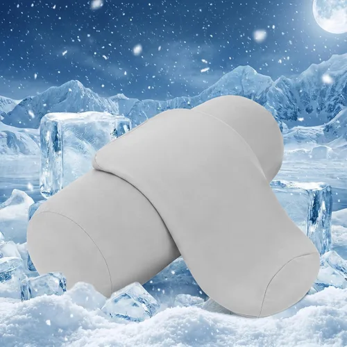 Vista 9 de Newwiee - 2 fundas de almohada para el cuello, 16 x 6 pulgadas, felpa corta, color azul