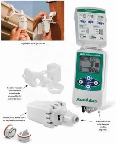 Vista 2 de Rain Bird WR2-RFC Sensor inalámbrico de lluvia/congelación e interfaz de temporizador
