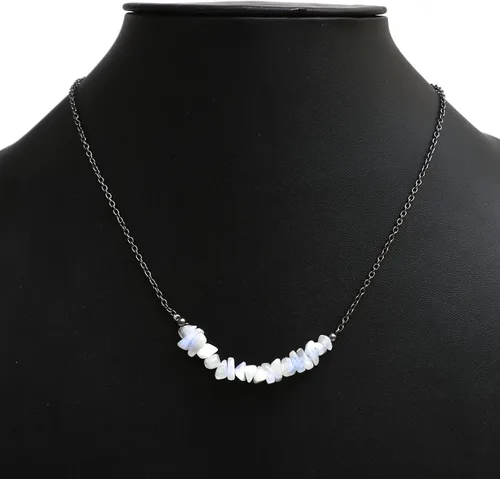 Vista 40 de Gempires - Collar de barra de chips naturales, cristales curativos de energía, regalo de cumpleaños, regalo para ella, joyería de piedras preciosas
