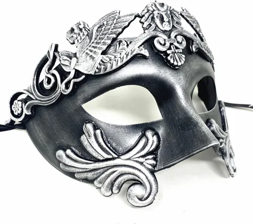 Vista 9 de Máscara de estilo steampunk para hombre, máscara de Mardi Gras, disfraz de Halloween, boda, fiesta, cosplay