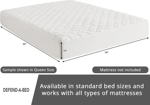 Vista 8 de Classic Brands: Defend-A-Bed protector acolchado e impermeable para colchón.