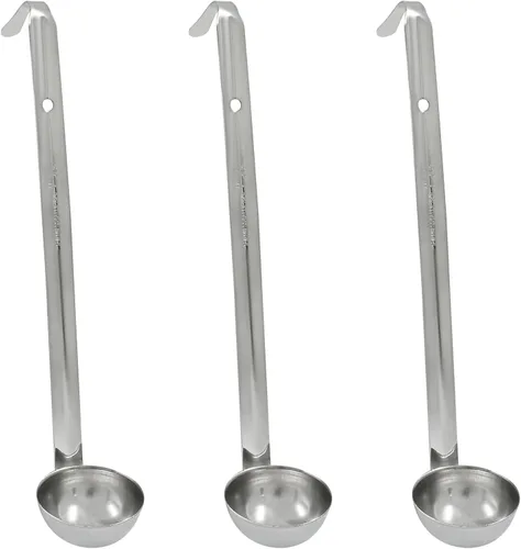 Vista 6 de Piutouyar Juego de cucharones de sopa de 3 onzas con mango largo con gancho