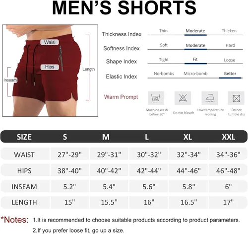 Vista 6 de BUXKR Pantalones cortos de entrenamiento para hombre, 5 pulgadas, de secado rápido, pantalones cortos de gimnasio para hombre, pantalones cortos