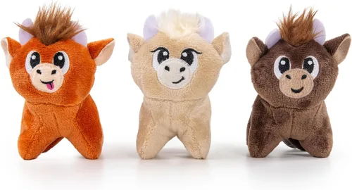 Vista 8 de Outward Hound Squeakin' Fox Hide A Puzzle Juguetes de Peluche de Repuesto para Perros - Paquete de 3 Zorro