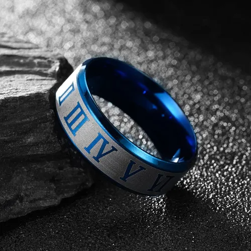 Vista 7 de Ronglry 4 anillos giratorios de acero inoxidable de titanio para mujeres y hombres, anillos negros para el estrés y la ansiedad para anillos