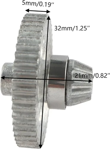 Vista 3 de Para H16BM RC Car Main Drive Shaft 16401 & Gear 16402 Accesorios Reemplazo Piezas de repuesto para H16BM H16GT H16DR JC16EP H16R H16E 16208 16209