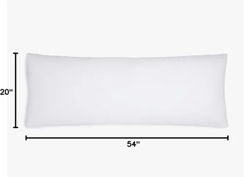 Vista 10 de Almohada corporal de plumas de ganso blanco y plumón – Almohadas de 20 pulgadas x 54 pulgadas