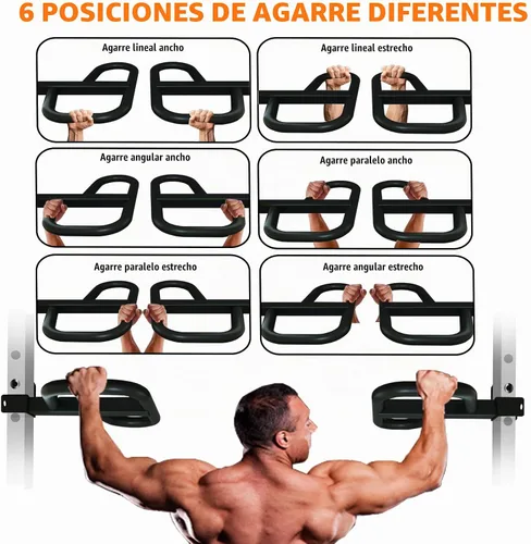 Vista 6 de Accesorio de barra de inmersión para estante de sentadillas de 2 x 2 pulgadas, accesorio de estante de alimentación resistente con orificio de 5/8