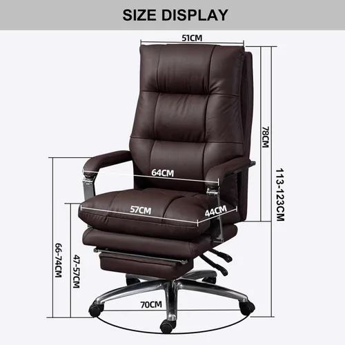 Vista 7 de Sillas de computadora para el hogar, silla ejecutiva de oficina con reposapiés, silla de computadora reclinable, silla ergonómica de escritorio