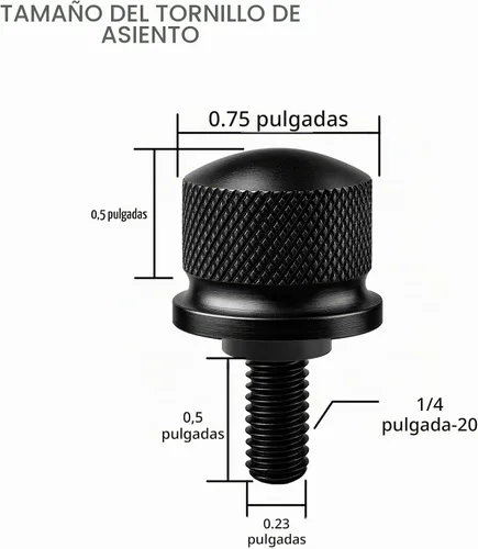 Vista 2 de Tornillo de perno de asiento de aleación de aluminio negro adecuado para Harley Davidson 1996-2024 (1 perno)