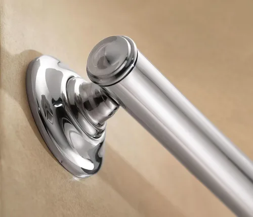 Vista 3 de Moen R8716D1GCH Barra de seguridad para baño de 16 pulgadas con almohadilla de agarre cómoda, cromada