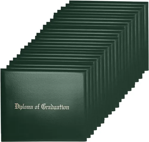 Vista 9 de Funda para diploma 8.5x11 de cuero sintético acolchada para certificados, color negro Cubierta de certificado de premio de grado de diploma