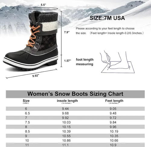 Vista 6 de Aleader - Botas de nieve impermeables para mujer