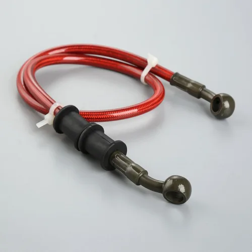 Vista 7 de Manguera de aceite para embrague, freno, de acero trenzado, para motocicleta, tubo, 1 unidad., 60cm, Rojo