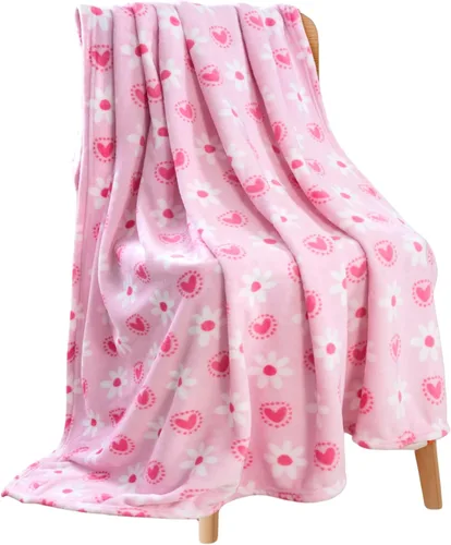 Vista 25 de Manta Tipo Throw de Vellón Suave como Terciopelo con Animales de Globos: Manta de Felpa de Terciopelo Acogedora con Diseño de Animales Rosa Oscuro