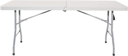 Vista 5 de Mesa cuadrada de resina multiuso Office Star Work Smart 36 x 36 x 29 pulgadas, MetalPlástico/Resina, Blanco