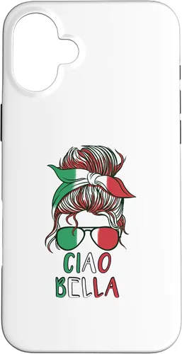 Vista 23 de Ciao Bella Italian Woman with Sunglasses Flag Italy Colors Case for iPhone 17