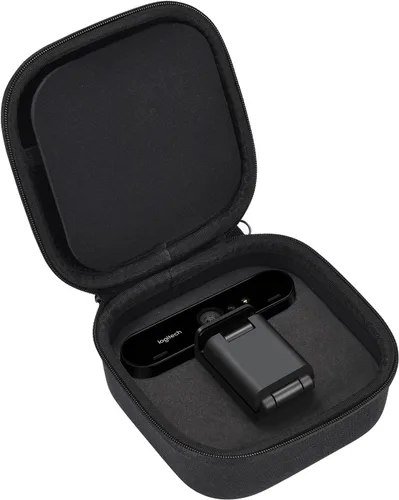 Vista 3 de BRIO (C1000e) Funda rígida, bolsa de almacenamiento compatible con Logitech BRIO (C1000e) 4K Webcam Funda protectora de viaje (negro)