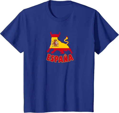 Vista 92 de Spain Espana with Bull and National Flag/Present T-Shirt Asphalt Grey
