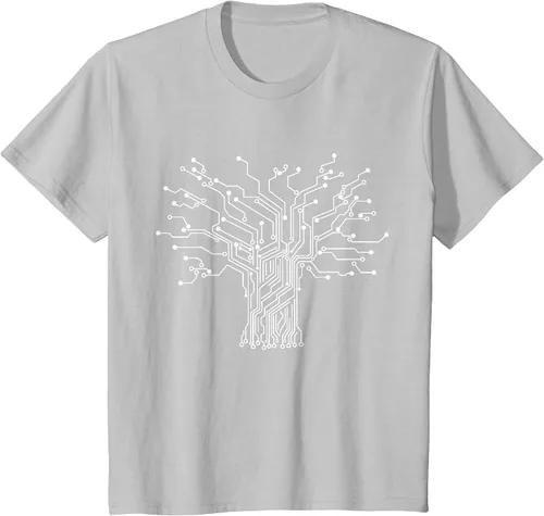 Vista 13 de Electronics Technician Binary Tree - Electrical Engineer T-Shirt Asphalt Grey