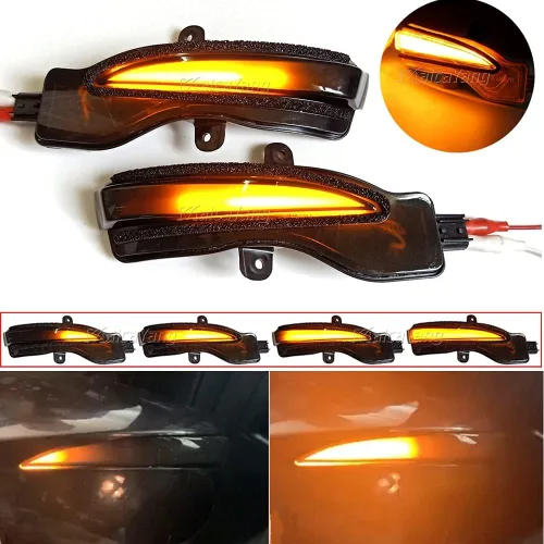 Vista 2 de Espejo lateral intermitente intermitente luz intermitente para Mazda CX-3 2015-2019, CX-4 2017-2018, CX-5 2016 Luz intermitente del espejo trasero