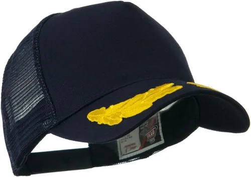 Vista 9 de e4Hats.com Tapa de parche de hojas de roble dorado con malla de 5 paneles