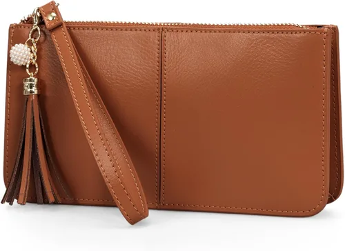 Vista 10 de befen Clutch de Muñeca de Cuero Genuino para Mujeres Ultra-Delgado Portador de Tarjetas de Crédito para Damas Cartera Monedero con Protección RFID