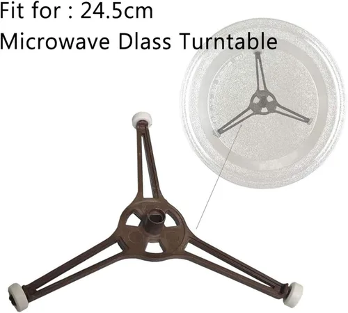 Vista 4 de Soporte giratorio para microondas, anillo giratorio, diámetro de 0.551 in, bandeja de soporte de placa de vidrio, soporte de plástico para placa