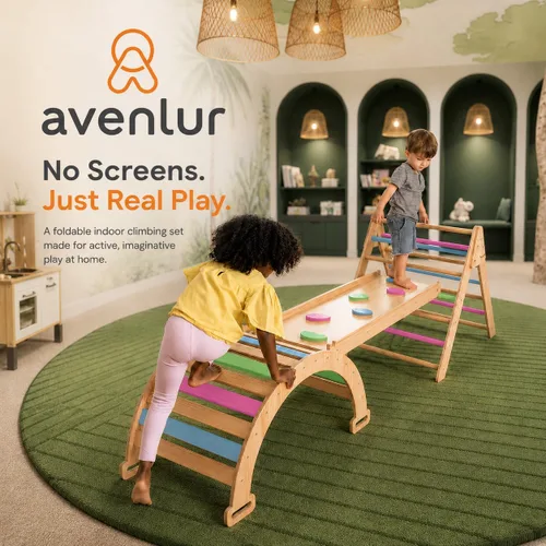 Vista 8 de Avenlur Hazel - Juego de triángulos Pikler 5 en 1, juguetes de escalada para interiores Montessori Climbing Set & Indoor Playground: Triangle