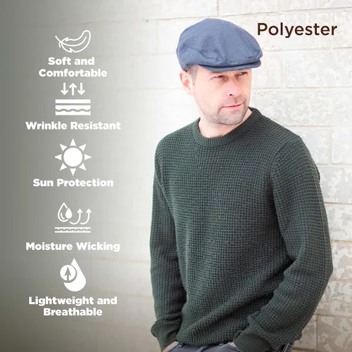 Vista 5 de Bigalli Ivy Cap Poliéster o TR Newsboy Sombreros para Hombre o Mujer Todas las Temporadas Suave Durable Hecho a Mano Boinas para Hombre