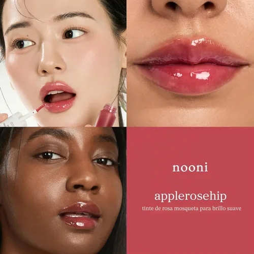 Vista 3 de NOONI Juego de aceite de labios coreano - Applerosehip & Applemulberry Applerosehip y manzano
