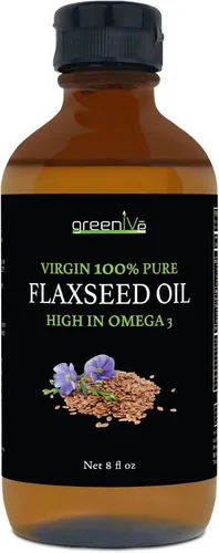 Vista 9 de GreenIVe Aceite de semilla de lino 100% puro prensado en frío, cultivado en Estados Unidos, alto contenido vegano de ácidos grasos Omega 3 6 9