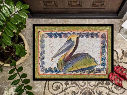 Vista 3 de Caroline's Treasures 8057-JMAT Pelican - Tapete para puerta delantera, 24 x 36 pulgadas, para interiores y exteriores, para entrada, antideslizante