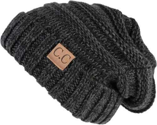 Vista 3 de Funky Junque Gorro holgado de punto trenzado de gran tamaño, grueso, suave, de gran