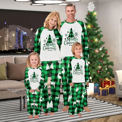 Vista 5 de Pijamas de Navidad para la familia, conjunto de pijamas de Navidad a juego para la familia, pijamas de Navidad para la familia, ropa de dormir 2023