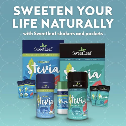 Vista 3 de SweetLeaf Paquetes de Stevia en polvo, edulcorante cero calorías con extracto de hoja de stevia, sin aditivo edulcorante artificial, sin azúcar