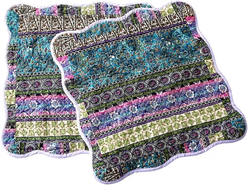 Vista 12 de NEWLAKE Fundas de almohada decorativas de algodón de estilo bohemio clásico azul (2 piezas, 18 x 18 pulgadas)