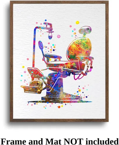 Vista 7 de Dignovel Studios 8X10 sin marco Dentista Silla Dental Herramientas Dentales Arte Médico Clínica Oficina Arte Acuarela Arte Impresión Póster