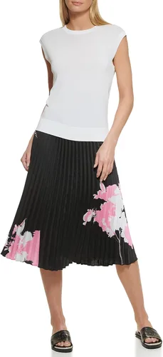 Vista 2 de DKNY Suéteres ligeros sin mangas con cuello redondo para mujer