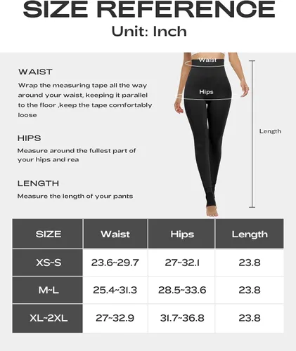 Vista 7 de ATHVOTAR - Leggings cálidos de invierno con forro de vellón para mujer, mallas gruesas de terciopelo térmico