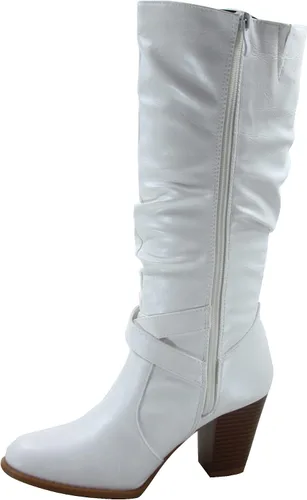 Vista 2 de Forever Link FZ-Safety-52 - Botas de tacón grueso con cremallera completa para mujer