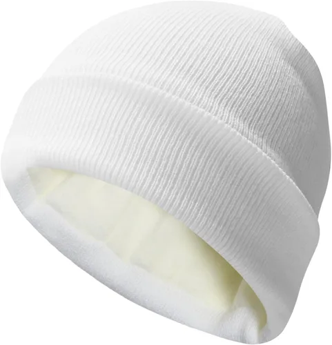 Vista 23 de PFFY Beanie for Men Women Unisex Knit Cuffed Plain Winter Thick Lined Beanies Hats