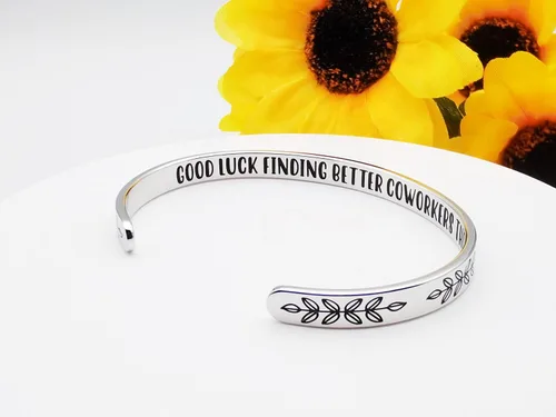 Vista 238 de Pulseras inspiradoras para mujer, joyería de acero inoxidable, con refranes, pulsera motivacional con mensaje oculto, pulseras grabadas para mejor