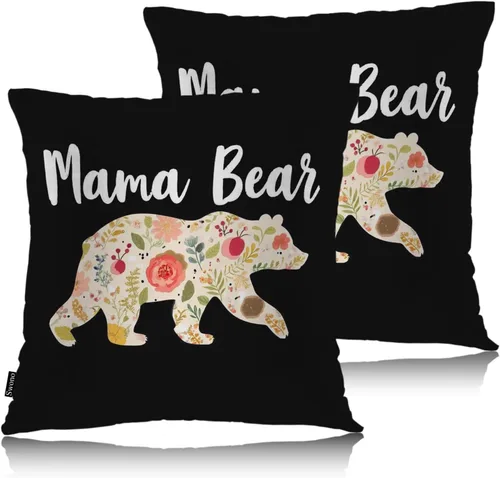Vista 17 de Swono Juego de 2 fundas de almohada decorativas para el hogar de 18 x 18 pulgadas, diseño abstracto de color negro y amarillo, para sala de estar