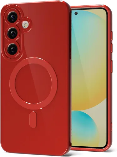 Vista 155 de Svanove Funda magnética de silicona para Samsung Galaxy S22, compatible con Magsafe, bonita funda para mujer, goma de gelatina brillante delgada