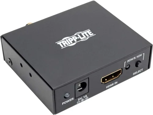 Vista 3 de Tripp Lite Desincrustador de audio HDMI / extractor con cable HDMI incorporado UHD 4K x 2K (P130-06N-AUDIO), NEGRO