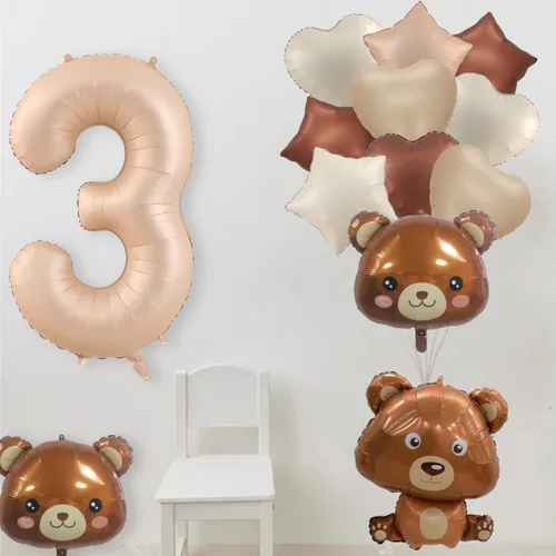 Vista 6 de 23 globos de oso, globos de 40 pulgadas, globos de oso de peluche de 40 pulgadas, globos de cumpleaños, globos de aluminio de animales para Caramelo
